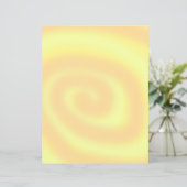 黄色とオレンジの渦巻き背景スクラップブック紙 (スタンド正面)