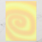 黄色とオレンジの渦巻き背景スクラップブック紙 (正面)