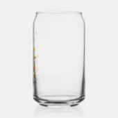 黄色とオレンジの牧草地ワイルドフラワーブライダルシャワー ガラス缶 (左)