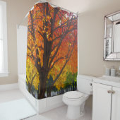 黄色とオレンジの紅葉写真 シャワーカーテン (インサイチュ)