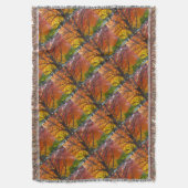 黄色とオレンジの紅葉写真 スローブランケット (正面縦)