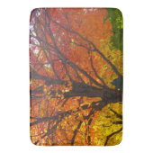 黄色とオレンジの紅葉写真 バスマット (正面縦)