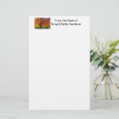 黄色とオレンジの紅葉写真 便箋 (スタンド正面)