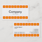 黄色とオレンジのLEDスタイル矢印 – 白 名刺 (正面/裏面)