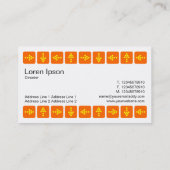 黄色とオレンジのLEDスタイル矢印 – 白 名刺 (裏面)