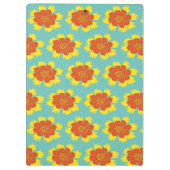 黄色とオレンジガーリーの共生の花 クリップボード (裏面)