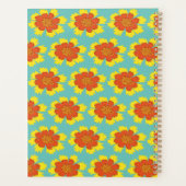 黄色とオレンジガーリーの共生の花 プランナー手帳 (裏面)