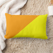 黄色とオレンジ無地の色の背景 ランバークッション (ブランケット)
