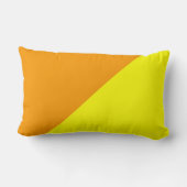 黄色とオレンジ無地の色の背景 ランバークッション (裏面)