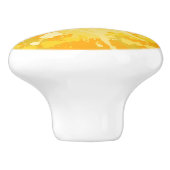 黄色とオレンジ絵を描の（ばちゃばちゃ）跳ねる セラミックノブ (側面)