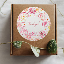 黄色とオレンジ色の可愛い水彩花火