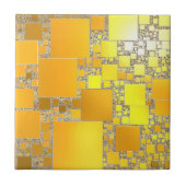 黄色とオレンジ色の四角形のセラミックタイル タイル (正面)