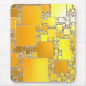 黄色とオレンジ色の四角形のマウスパッド マウスパッド (正面)