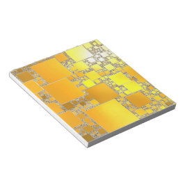 黄色とオレンジ色の四角形のメモ帳 ノートパッド