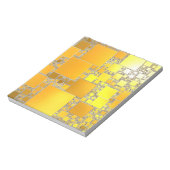 黄色とオレンジ色の四角形のメモ帳 ノートパッド (回転)