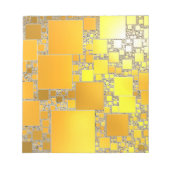 黄色とオレンジ色の四角形のメモ帳 ノートパッド (正面)