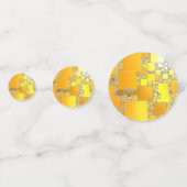 黄色とオレンジ色の四角形の表紙吹雪 コンフェッティ (正面)