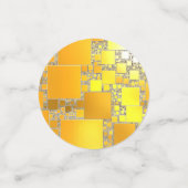 黄色とオレンジ色の四角形の表紙吹雪 コンフェッティ (スモール正面)