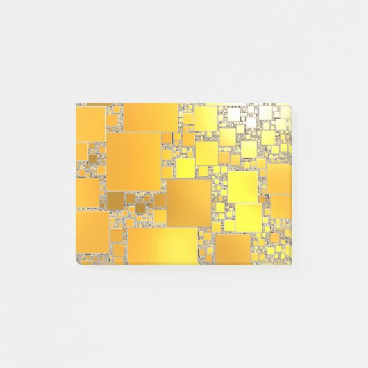 黄色とオレンジ色の四角形のPost Itノート ポストイット (正面)