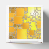 黄色とオレンジ色の四角形ギフトボックス フェイバーボックス (上部)