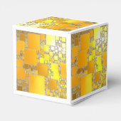 黄色とオレンジ色の四角形ギフトボックス フェイバーボックス (裏面サイド)
