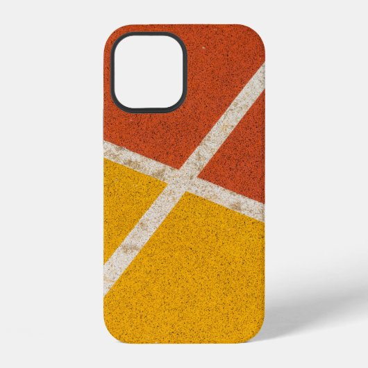 黄色とオレンジ色の床 iPhoneケース (裏面)
