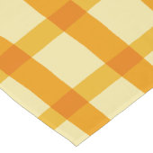 黄色とオレンジ色の格子縞 ロングテーブルランナー (コーナー)
