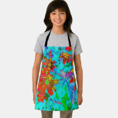 黄色とオレンジ色の花を持つアクアトロピカル エプロン (インサイチュ)