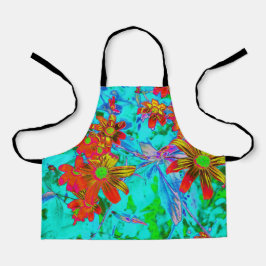 黄色とオレンジ色の花を持つアクアトロピカル エプロン