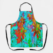 黄色とオレンジ色の花を持つアクアトロピカル エプロン (正面)