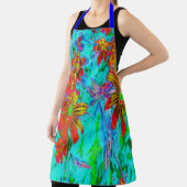 黄色とオレンジ色の花を持つアクアトロピカル エプロン (インサイチュ)