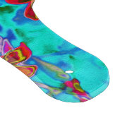 黄色とオレンジ色の花を持つアクアトロピカル カッティングボード (角)