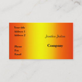 黄色とオレンジ 名刺