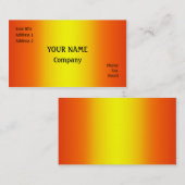 黄色とオレンジ 名刺 (正面/裏面)