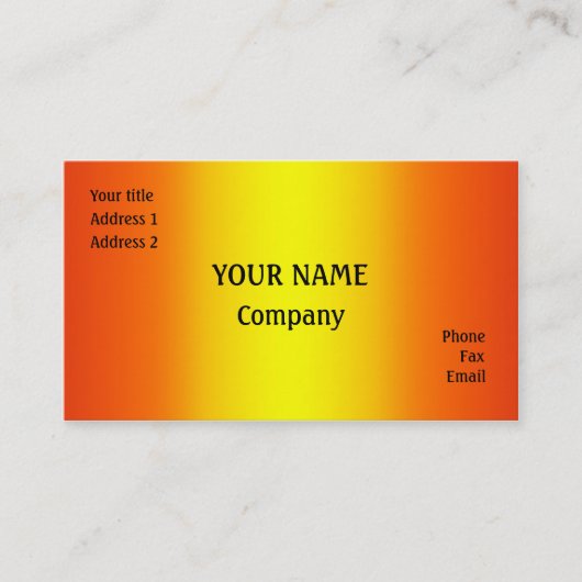 黄色とオレンジ 名刺 (正面)