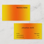 黄色とオレンジ 名刺 (正面/裏面)