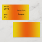 黄色とオレンジ 名刺 (正面/裏面)