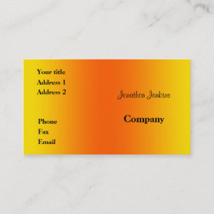黄色とオレンジ 名刺