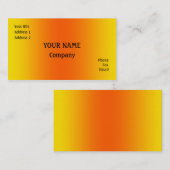 黄色とオレンジ 名刺 (正面/裏面)