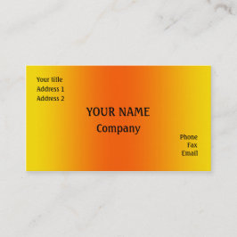 黄色とオレンジ 名刺