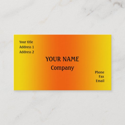 黄色とオレンジ 名刺 (正面)