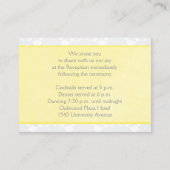 黄色とグレーのダマスクのエンクロージャカード エンクロージャーカード (裏面)