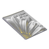 黄色とグレーのフローラのハイラ結婚イト ノートブック