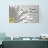 黄色とグレーのフローラのハイラ結婚イト 横断幕 (トレードショー)