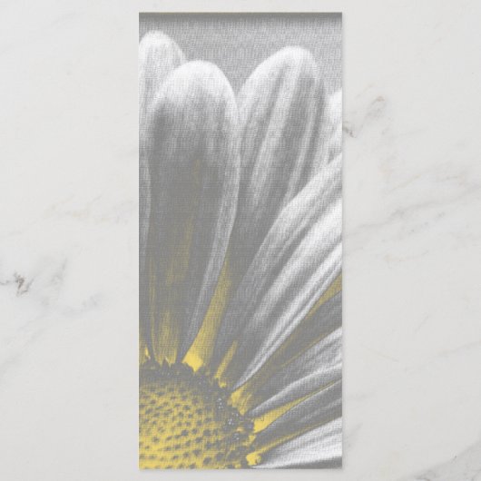 黄色とグレーのフローラハイライト結婚式 プログラム (裏面)