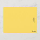 黄色とグレーの写真結婚の感謝のポストカード ポストカード (裏面)