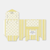 黄色とグレーの幾何学模様のカスタム フェイバーボックス (折り畳みなし)