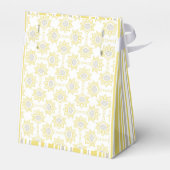 黄色とグレーの幾何学模様のカスタム フェイバーボックス (裏面サイド)