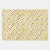 黄色とグレーの幾何学的 ラッピングペーパーシート (正面2)