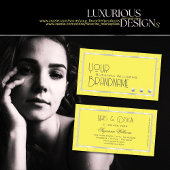 黄色とシルバーのフレーム(ラグジュアダイヤモンド付スタイリッシュ) 名刺